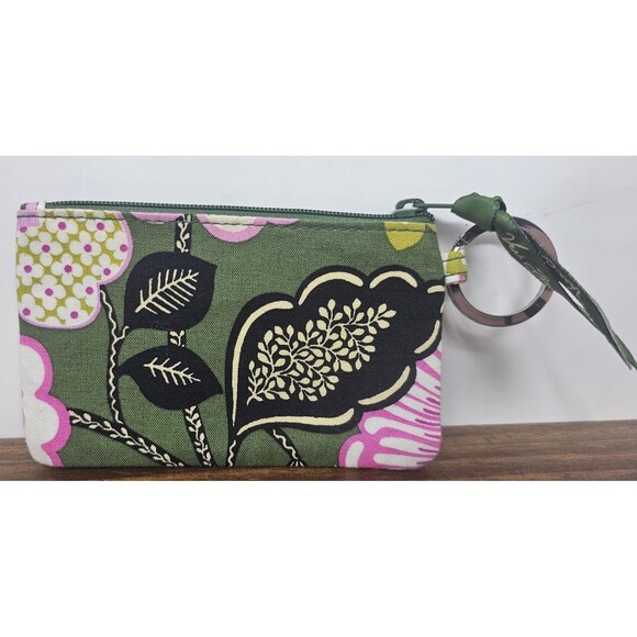 Vera Bradley Zip Id Case Key Ring Olivia Park Retired 2013 Floral New 5"x3" - Picture 2 of 8